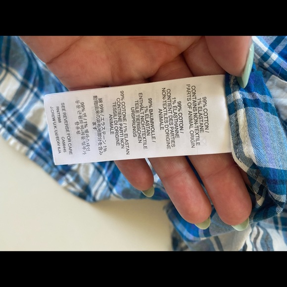 ***SOLD*** Jcrew plaid button down - Picture 4 of 4